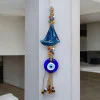 Yelkenli Gemi Desenli Nazar Boncuğu Seramik Duvar Süsü 40 cm Yelkenli Gemi Desenli Nazar Boncuğu Seramik Duvar Süsü 40 cm