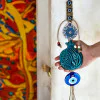 Seramik Nar Desenli Makrome İpli 50 cm Nazar Boncuğu Seramik Nar Desenli Makrome İpli 50 cm Nazar Boncuğu