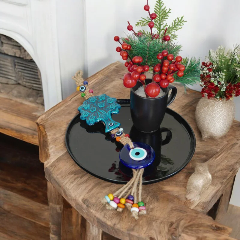 El Yapımı Seramik Ağaç Duvar Süsü Nazar Boncuğu 40 cm El Yapımı Seramik Ağaç Duvar Süsü Nazar Boncuğu 40 cm
