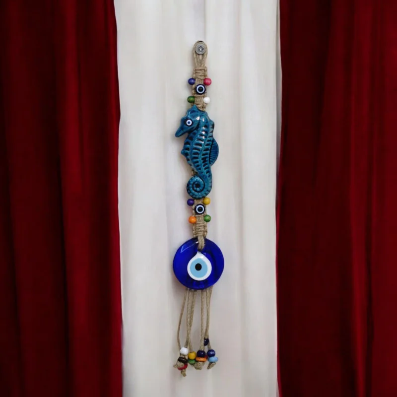 Dekoratif Seramik Deniz Atı Şeklinde Duvar Süsü 40 cm Dekoratif Seramik Deniz Atı Şeklinde Duvar Süsü 40 cm