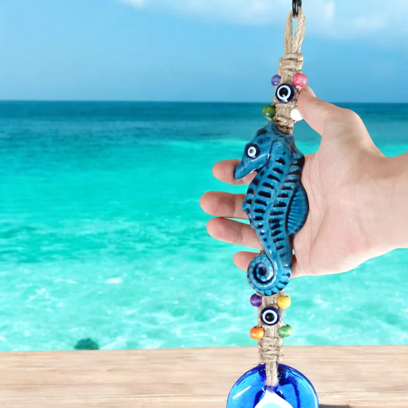 Dekoratif Seramik Deniz Atı Şeklinde Duvar Süsü 40 cm Dekoratif Seramik Deniz Atı Şeklinde Duvar Süsü 40 cm