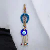 Cam Nazar Boncuklu Nal Şekilli Seramik Turkuaz Duvar Süsü 40 cm Cam Nazar Boncuklu Nal Şekilli Seramik Turkuaz Duvar Süsü 40 cm