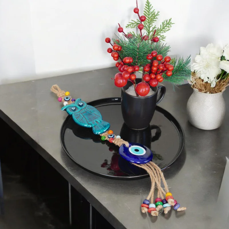 Baykuş Seramik Dekoratif Aksesuar Duvar Süsü 40 cm Baykuş Seramik Dekoratif Aksesuar Duvar Süsü 40 cm