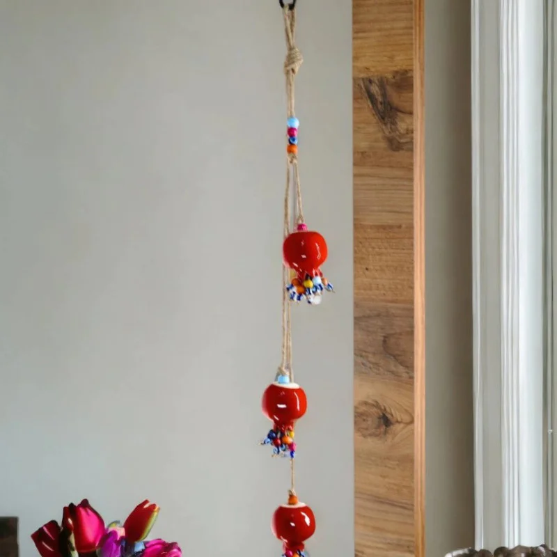 3’lü Nar Figürlü Nazar Boncuklu Hasır Duvar Süsü 65 cm 3’lü Nar Figürlü Nazar Boncuklu Hasır Duvar Süsü 65 cm