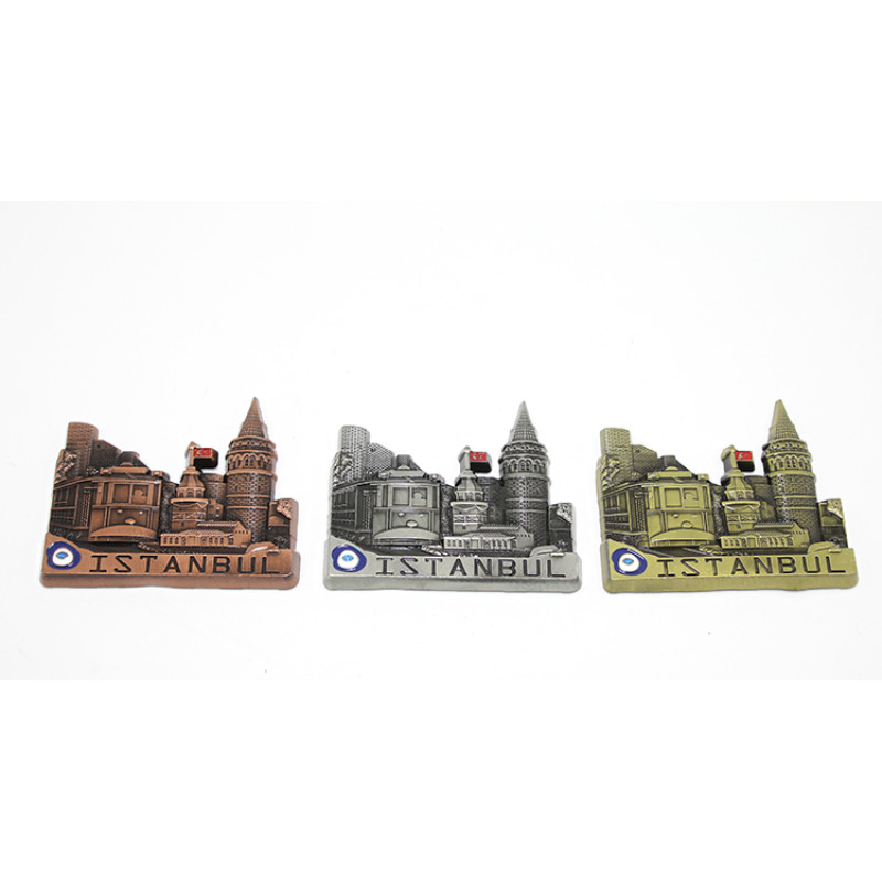 Metal İstanbul Temalı  Yöresel Magnet 2Alk79