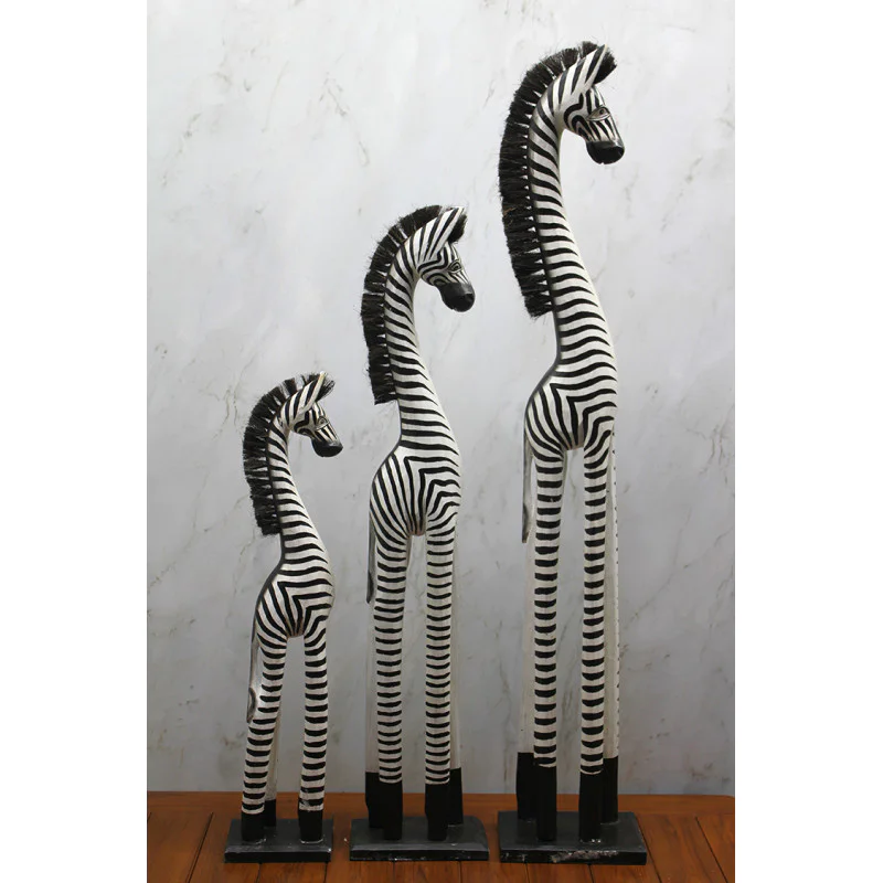 Ahşap 3Lü Zebra Figürü Galıleo:18