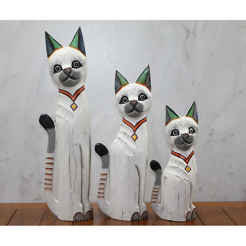 Ahşap 3Lü Kedi Seti 50 Cm Okas:1