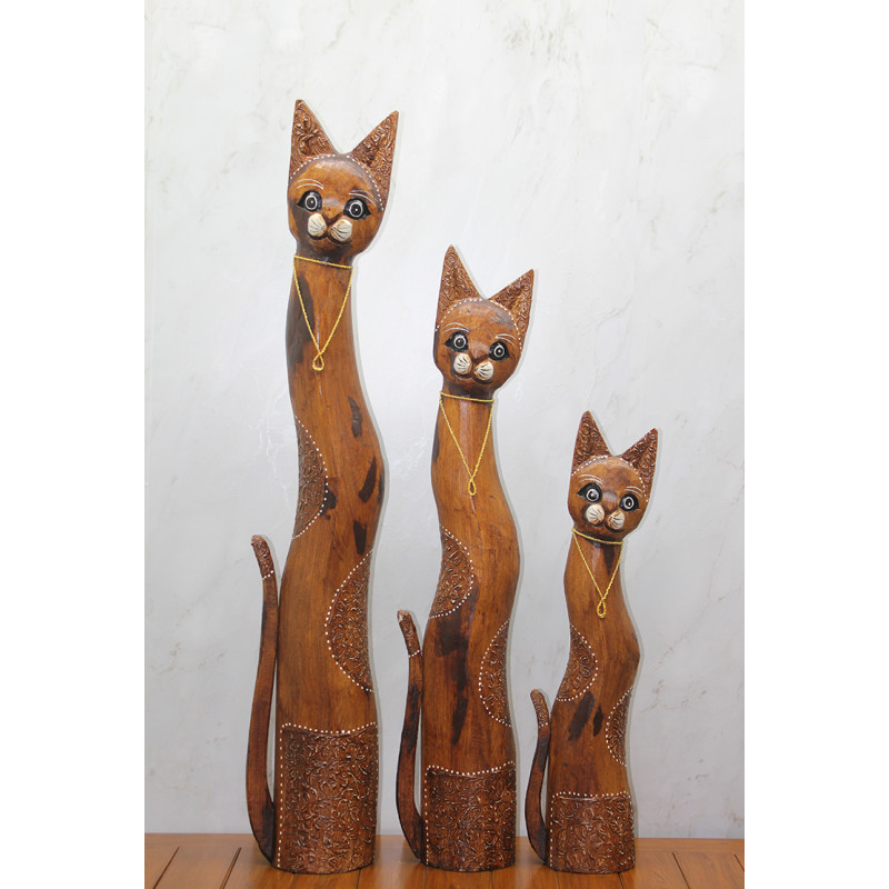 Ahşap 3'Lü Kedi Seti 1 Metre. Trendy:2