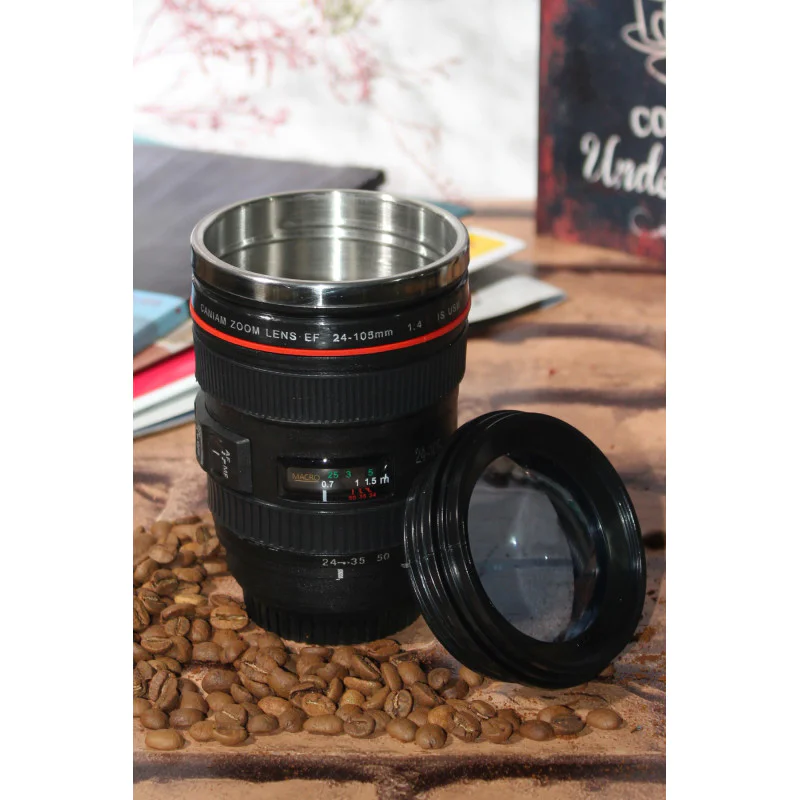Lens Objektif Görünümlü Termos Kupa Bardak 300 Ml 6aly429A