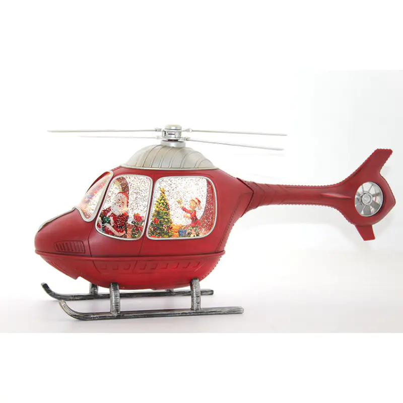 Helikopter Tasarımlı Işıklı Müzikli Kar Küresi Alk1824 Helikopter Tasarımlı Işıklı Müzikli Kar Küresi Alk1824