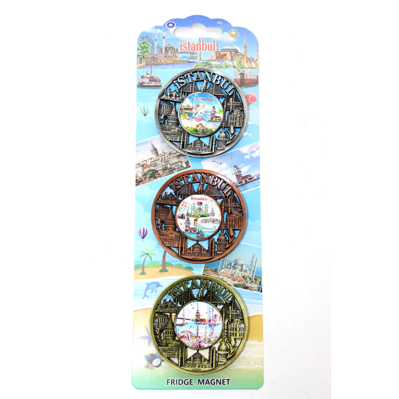 İstanbul Temalı Metal Magnet 3Lü Set Alk2890