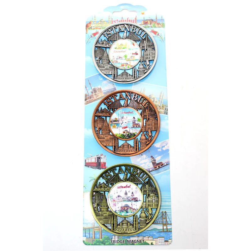 İstanbul Temalı Metal Magnet 3Lü Set Alk2891