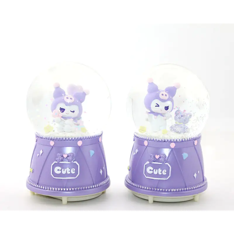 Kuromi Işıklı Müzikli Kar Küresi 13 Cm Alk1848 Kuromi Işıklı Müzikli Kar Küresi 13 Cm Alk1848