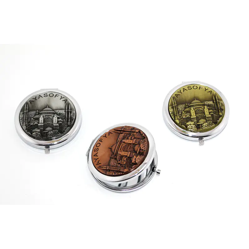 Metal İstanbul Temalı Yöresel Kabartmalı El Aynası 2Alk110 Metal İstanbul Temalı Yöresel Kabartmalı El Aynası 2Alk110