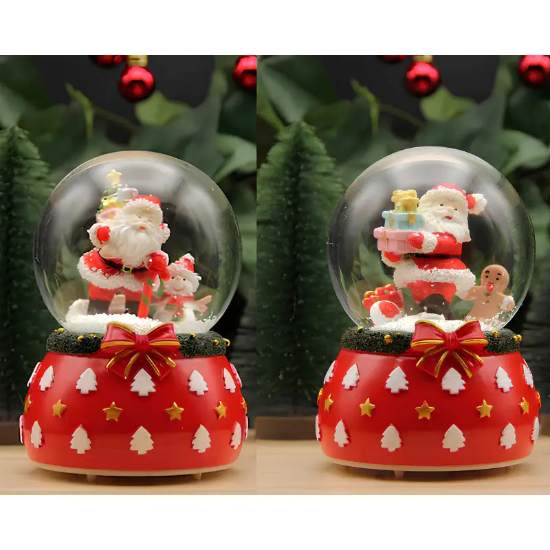 Orta Boy Işıklı Müzikli Noel Babalı Kar Küresi Alk3404 Orta Boy Işıklı Müzikli Noel Babalı Kar Küresi Alk3404