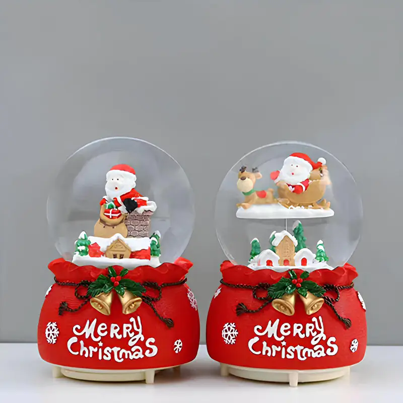 Orta Boy Işıklı Müzikli Noel Babalı Kar Küresi Alk3405 Orta Boy Işıklı Müzikli Noel Babalı Kar Küresi Alk3405