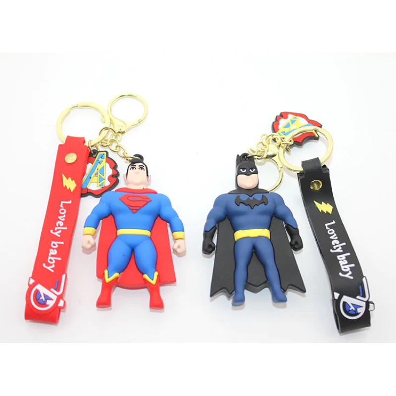 Silikon Süperman Ve Batman Anahtarlık Alk1381