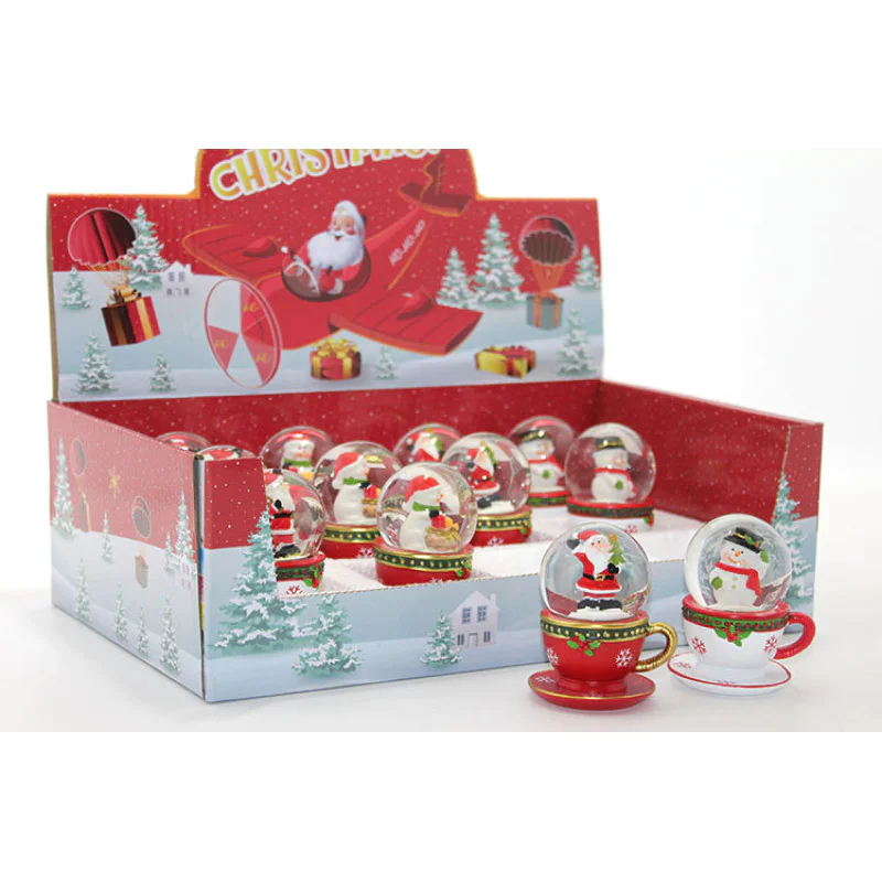 Minik Fincan Tasarımlı Noel Baba Kar Küresi 8 Cm Alk2002 Minik Fincan Tasarımlı Noel Baba Kar Küresi 8 Cm Alk2002