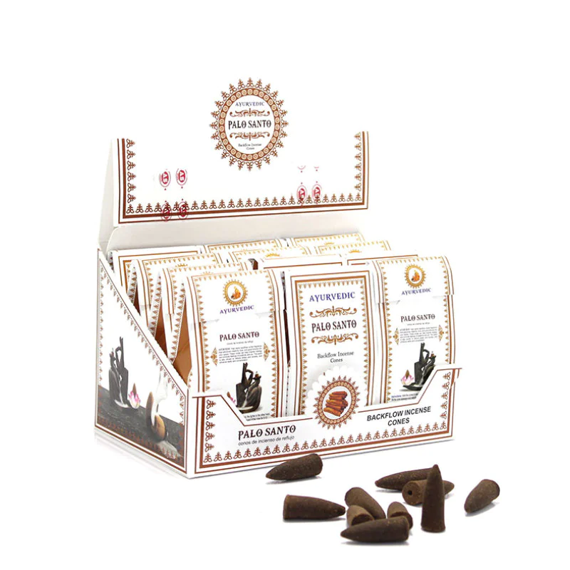 Ayurvedic Konik ( Geri Akış ) Tütsü Palo Santo Aromalı konik Palo Santo