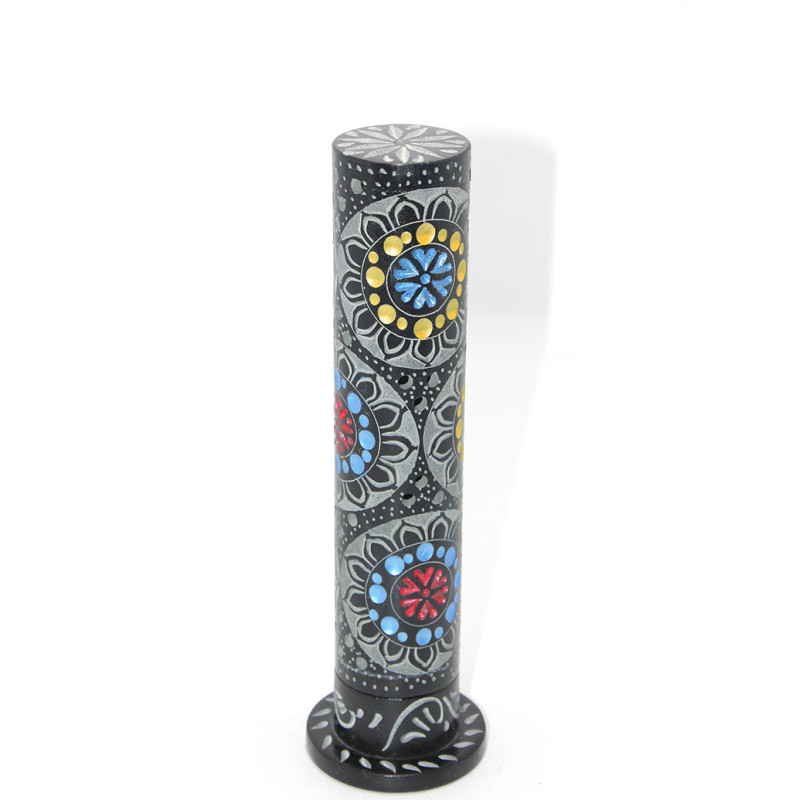 Obsidian Taşı İşlemeli Kule Tütsülük Ksk2212